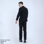 Boss SUPER Setelan Jas Formal Pria Regular Fit RJB Hitam