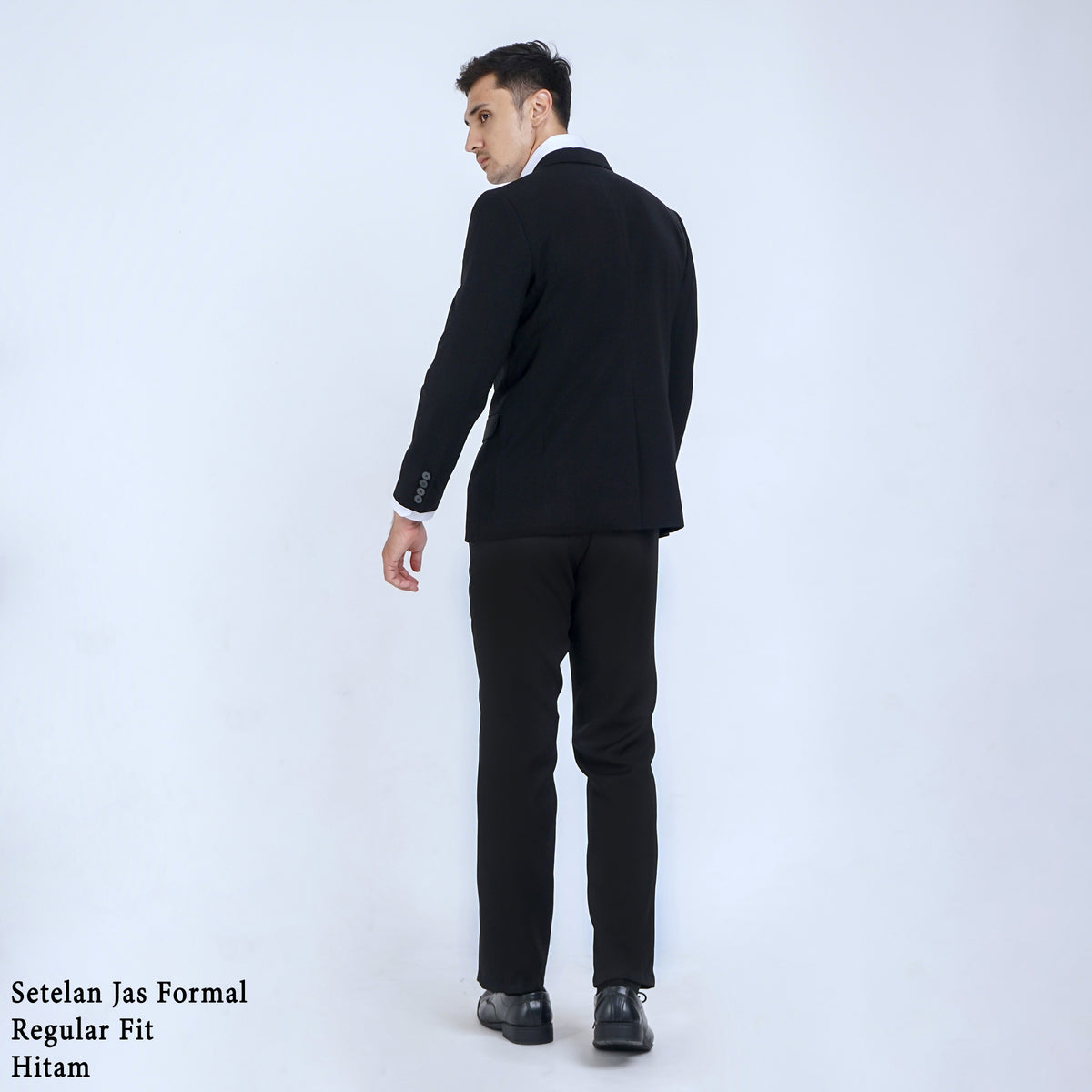 Boss SUPER Setelan Jas Formal Pria Regular Fit RJB Hitam
