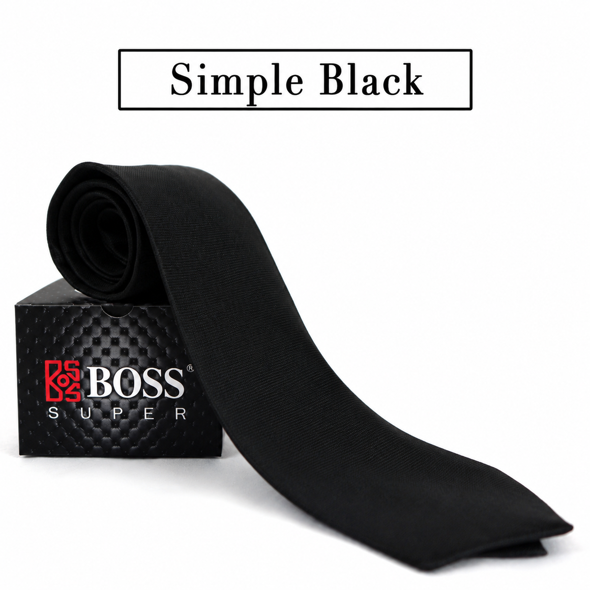Boss SUPER Dasi Panjang Formal Pria Polos Motif