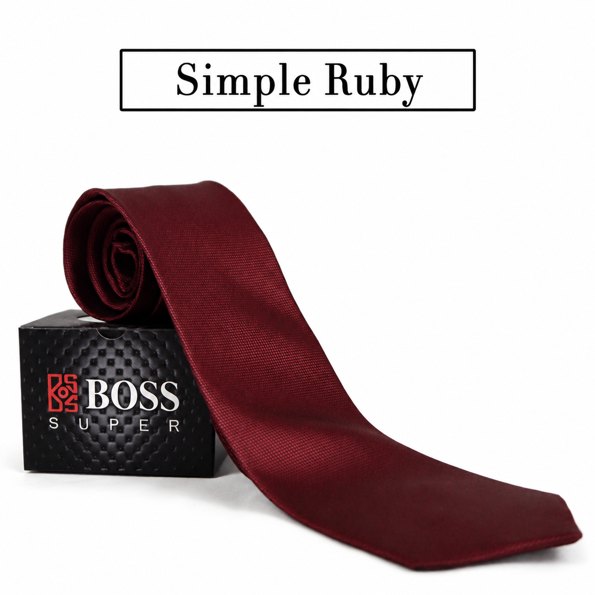 Boss SUPER Dasi Panjang Formal Pria Polos Motif
