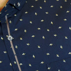 Boss SUPER Kemeja Motif Pria Lengan Pendek Slim Fit 1263
