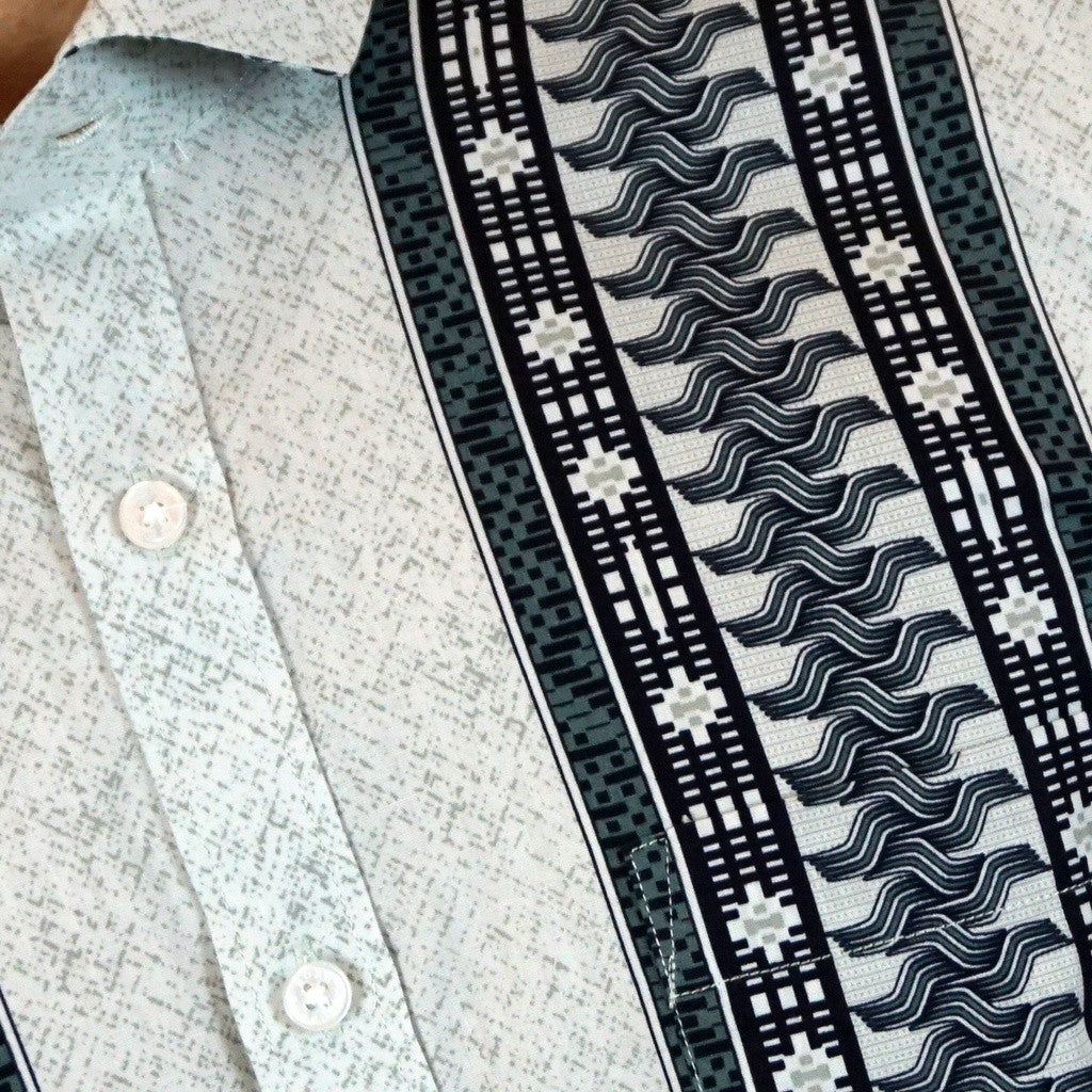 Boss SUPER Kemeja Motif Pria Lengan Pendek Slim Fit 1265