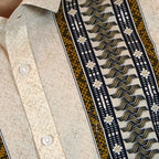 Boss SUPER Kemeja Motif Pria Lengan Pendek Slim Fit 1265