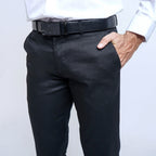 Boss SUPER Celana Panjang Pria Formal Regular Fit HT Hitam