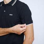 Boss SUPER Kaos Polo / Polo Shirt Pria Regular Fit Hitam