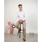 Boss SUPER Celana Panjang Chino Pria Slim Fit Coklat
