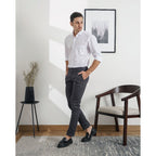 Boss SUPER Celana Panjang Chino Pria Slim Fit Abu