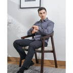 Boss SUPER Kemeja Polos Pria Lengan Panjang Slim Fit Abu 3