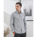 Boss SUPER Kemeja Polos Pria Lengan Panjang Slim Fit Abu 1