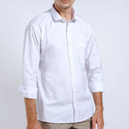 Boss SUPER Kemeja Polos Pria Oxford Lengan Panjang Slim Fit OXK Putih