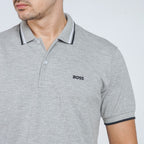 Boss SUPER Kaos Polo / Polo Shirt Pria Regular Fit Abu Muda Misty