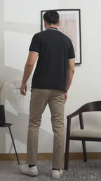 Boss SUPER Kaos Polo / Polo Shirt Pria Regular Fit Hitam