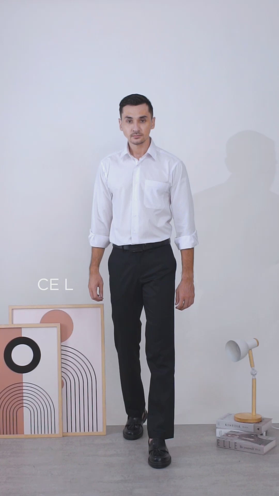 Boss SUPER Celana Panjang Pria Formal Regular Fit HT Hitam