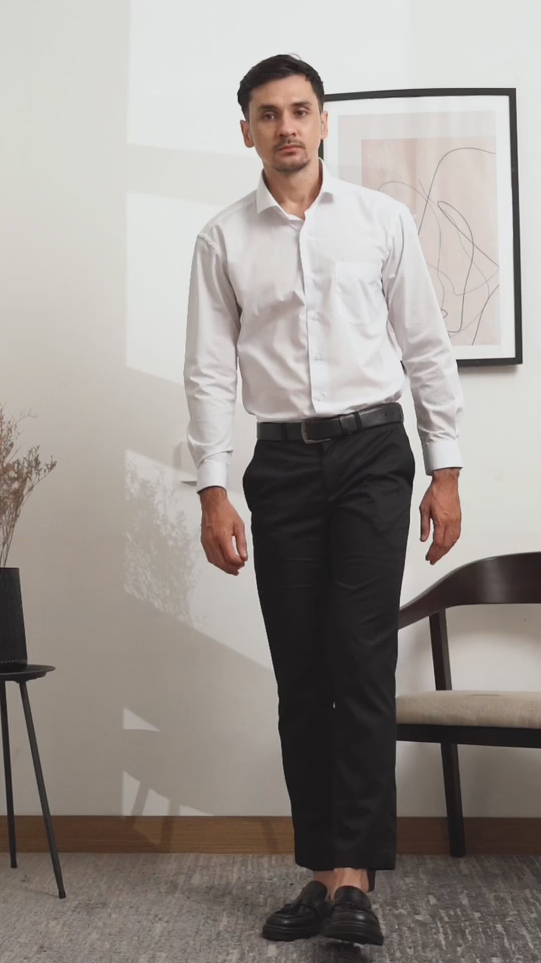 Boss SUPER Men's Formal Slim Fit Trousers - Black (HT)