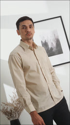 Boss SUPER Men's Long Sleeve Basic Shirt - Brown
