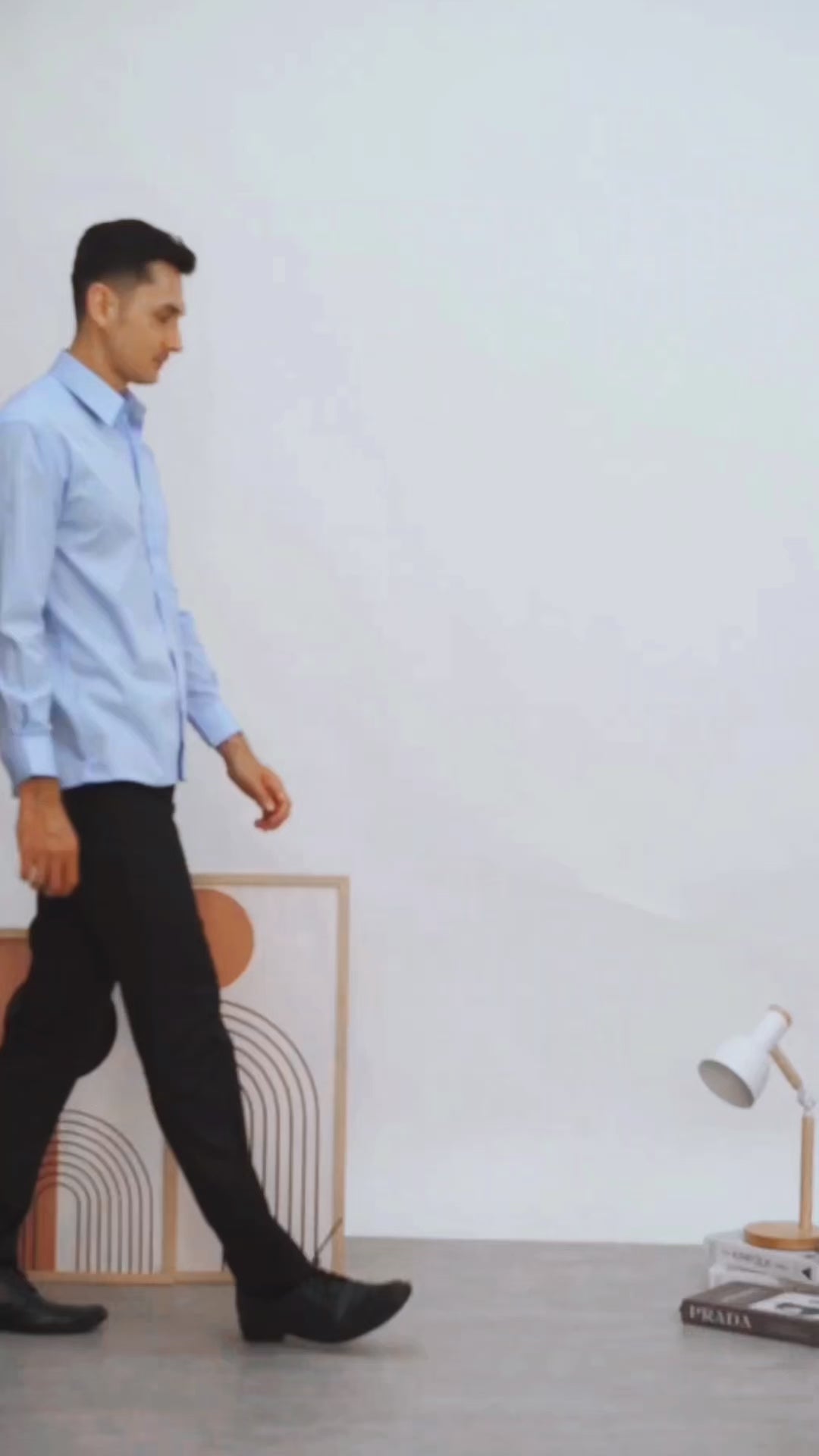 Boss SUPER Kemeja Polos Pria Lengan Panjang Regular Fit Biru