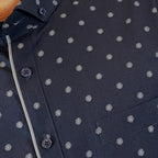 Boss SUPER Kemeja Motif Pria Lengan Pendek Slim Fit 1258 Coklat Biru