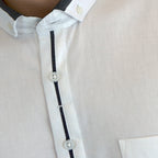 Boss SUPER Men's Pique Cotton Long Sleeve Slim Fit Shirt - White (PQ03)